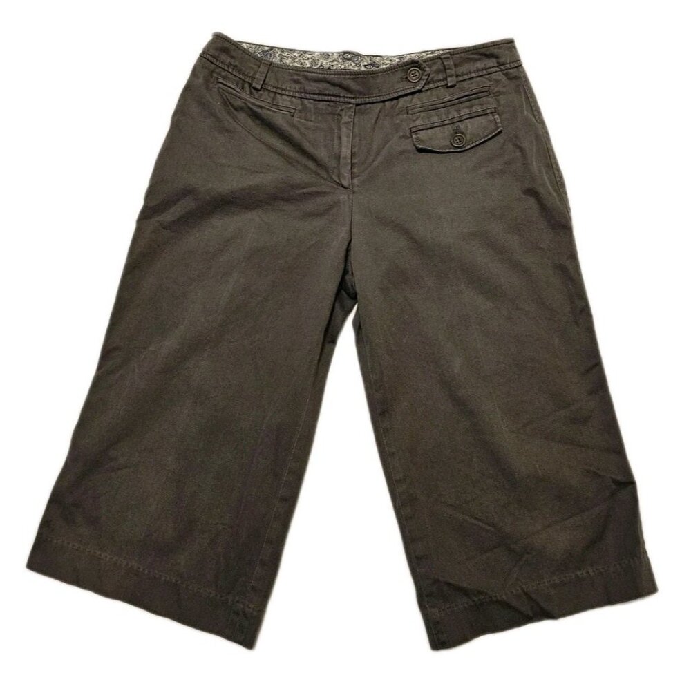 Ted Baker London Brown Flat Front Chino Long Shorts Women's 3/ US 8 Summer Fall